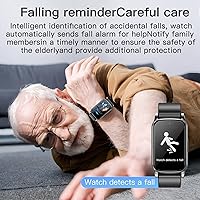 Vista 2 de Fall Detection Smart Watch for Seniors with GPS Tracking, SOS Alert & HD Video Call, Waterproof Fitness Tracker for Dementia/Alzheimer’s, 4G Safety