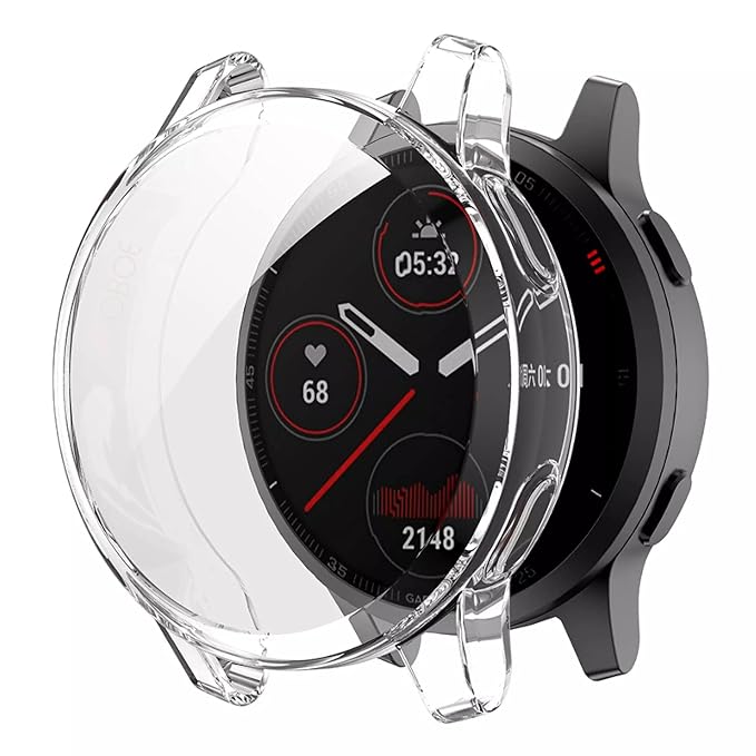 OBOE Screen Protector Case Compatible with Garmin Vivoactive 4S / Venu 2S 40mm Watch Soft Metal Color TPU Shockproof Cover Thin Bumper Shell Protector (Clear)