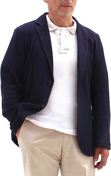Amazon Izumm サマージャケット メンズ カジュアル 春 夏 ニットジャケット シルク 綿 混 日本製 コート ジャケット 通販