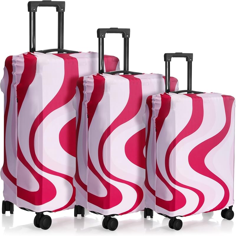 Sherr 3 Pieces Travel Luggage Cover,S/medium/L,Pink Theme,Pink | Washable, Reliable, Sustained, Not Easy to Deform or Break, Keeping Away from Scratches Dirt, Charming Ingenious Cover Design