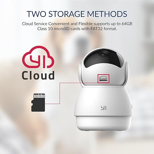 Miniatura 7 de YI - Cámara de seguridad IP inalámbrica WiFi para interiores cámara Dome Cámara inteligente de niñera para perros y gatos con visión nocturna audio