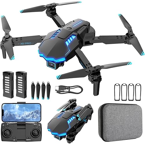 Drone with Camera 1080P with Brushless Motor Drone for Beginner, Long Fly Time, One Key Take Off/Land, RC Quadcopter Toys Gifts for Boys Men Birthday Gifts