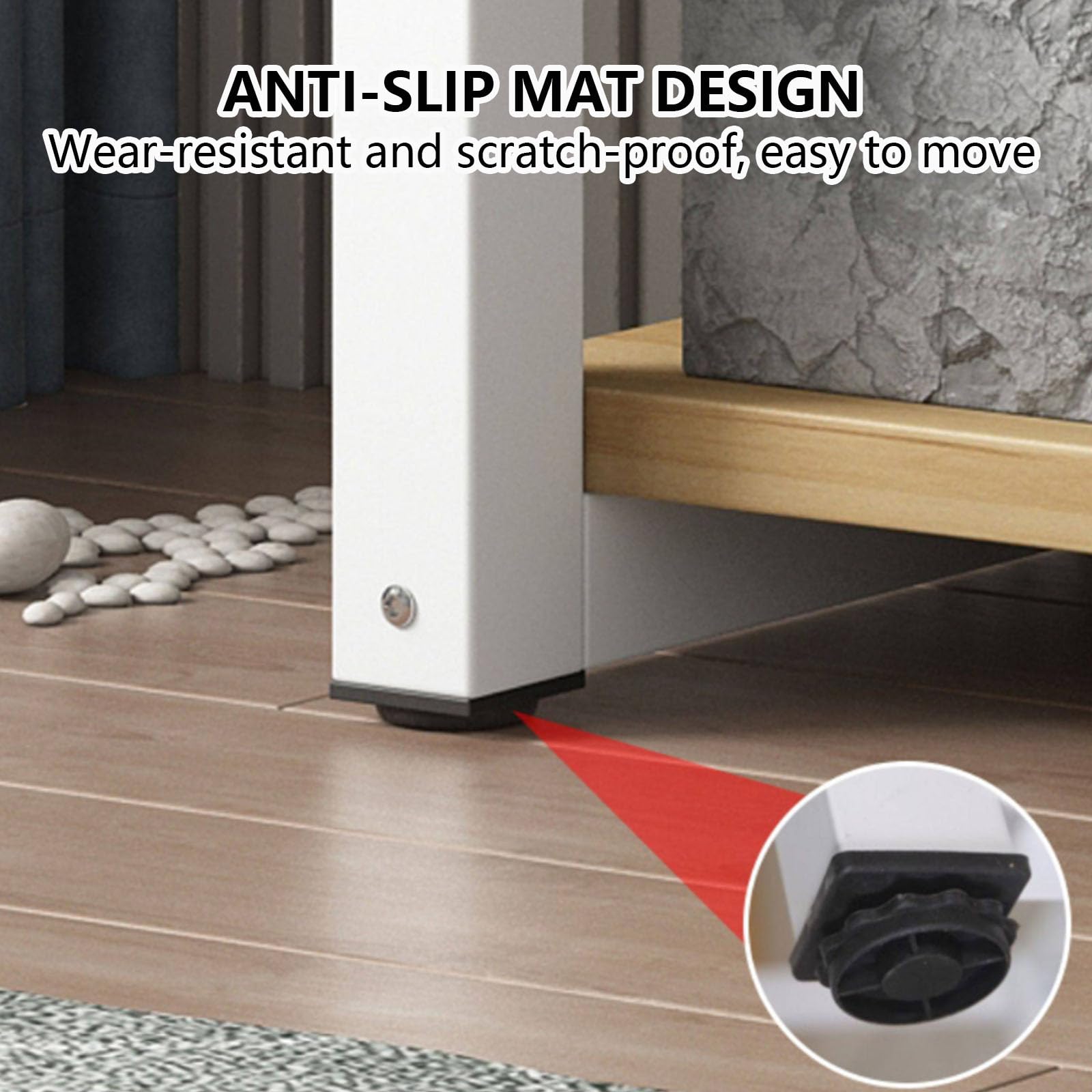 Soporte Suelo para Pecera Soporte Acuario 2 Capas Mesa para Acuario FáCil Montar Acero Engrosado 5 X 5 Cm Gran Capacidad Carga Adecuado para Uso DoméStico Black + Grey Stone Veins 50x30cm/19.7x11.8in