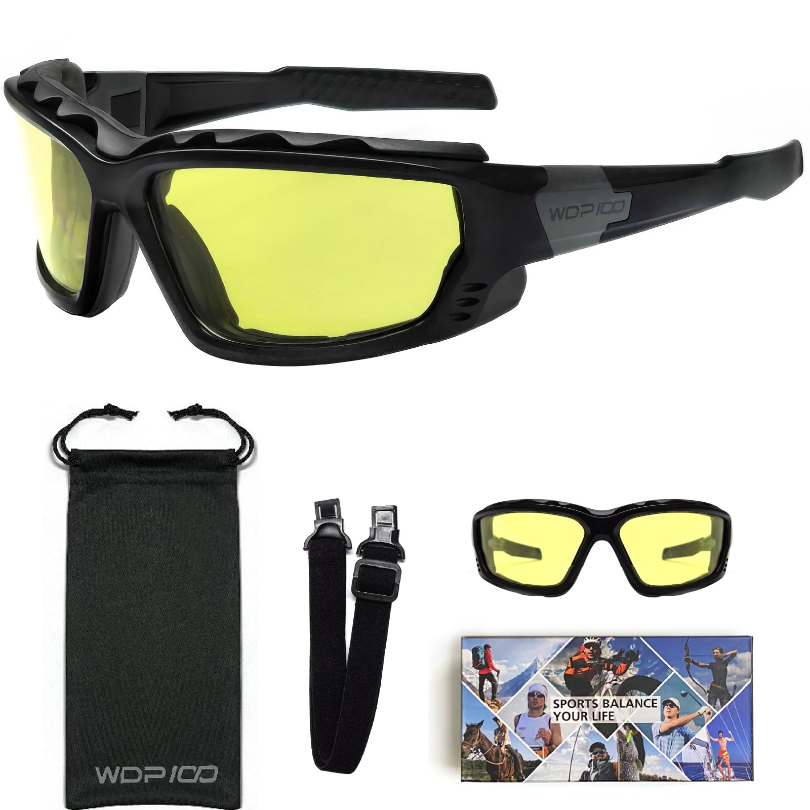 Motocyklowe okulary jeździeckie wewnętrzna piankowa uszczelka gogle z paskiem do sportów siłowych UTV wiatroszczelne GK20