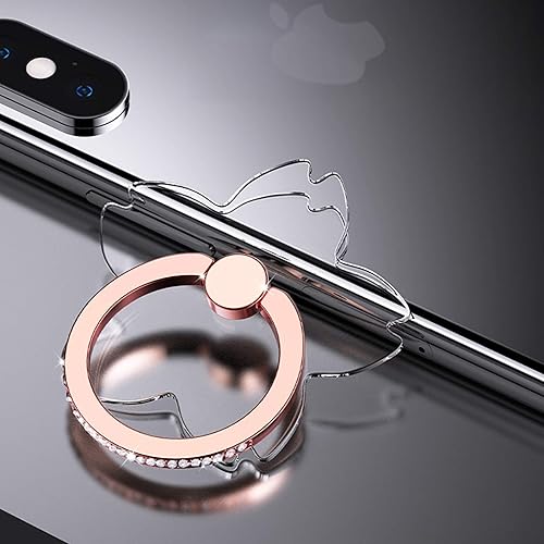 Soporte transparente de anillo para teléfono celular, con sujetador de dedo y rotación de 360 grados