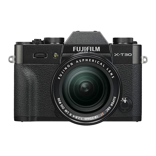 Fujifilm X-T30 Mirrorless Digital Camera w/XF18-55mm F2.8-4.0 R LM OIS Lens - Black