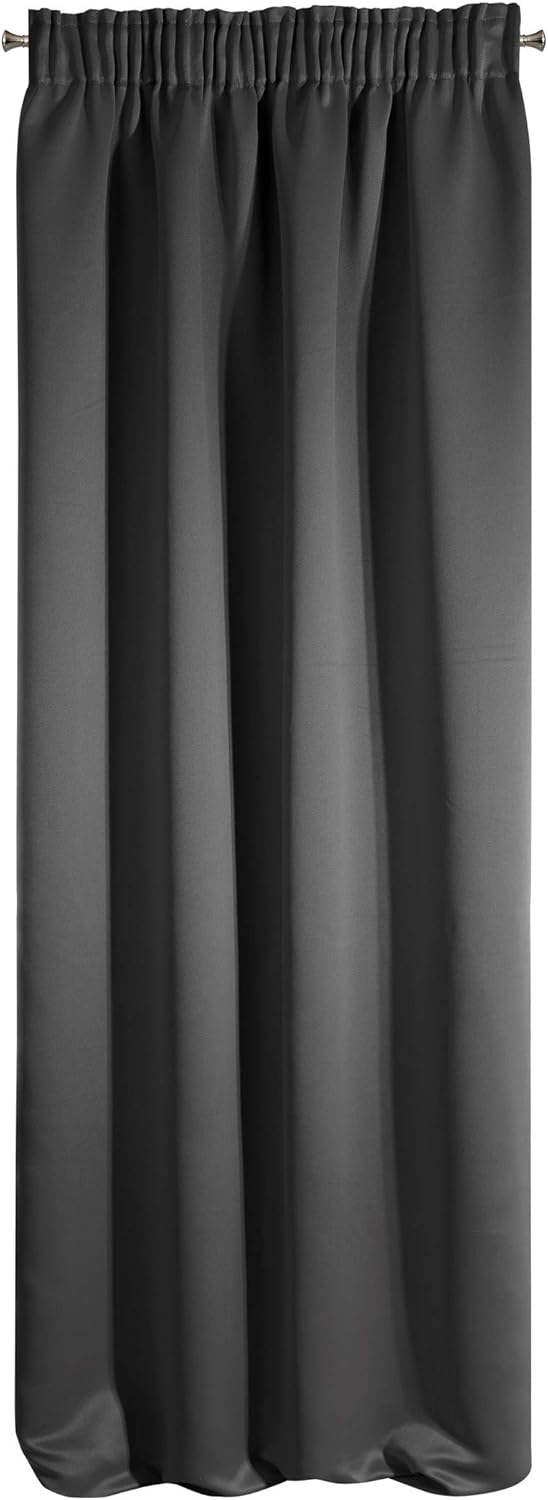 Eurofirany LOGAN Extra Long Blackout Curtain, 1 Unit Rod Pocket, Rufflette Tape - Image 3