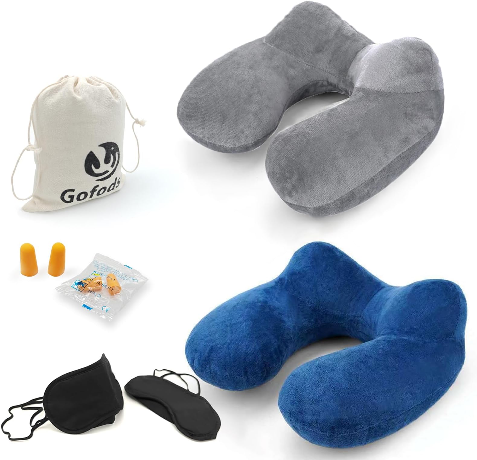 SNUGL Cuscino da Viaggio Ergonomico - Cuscino Aereo in Memory Foam