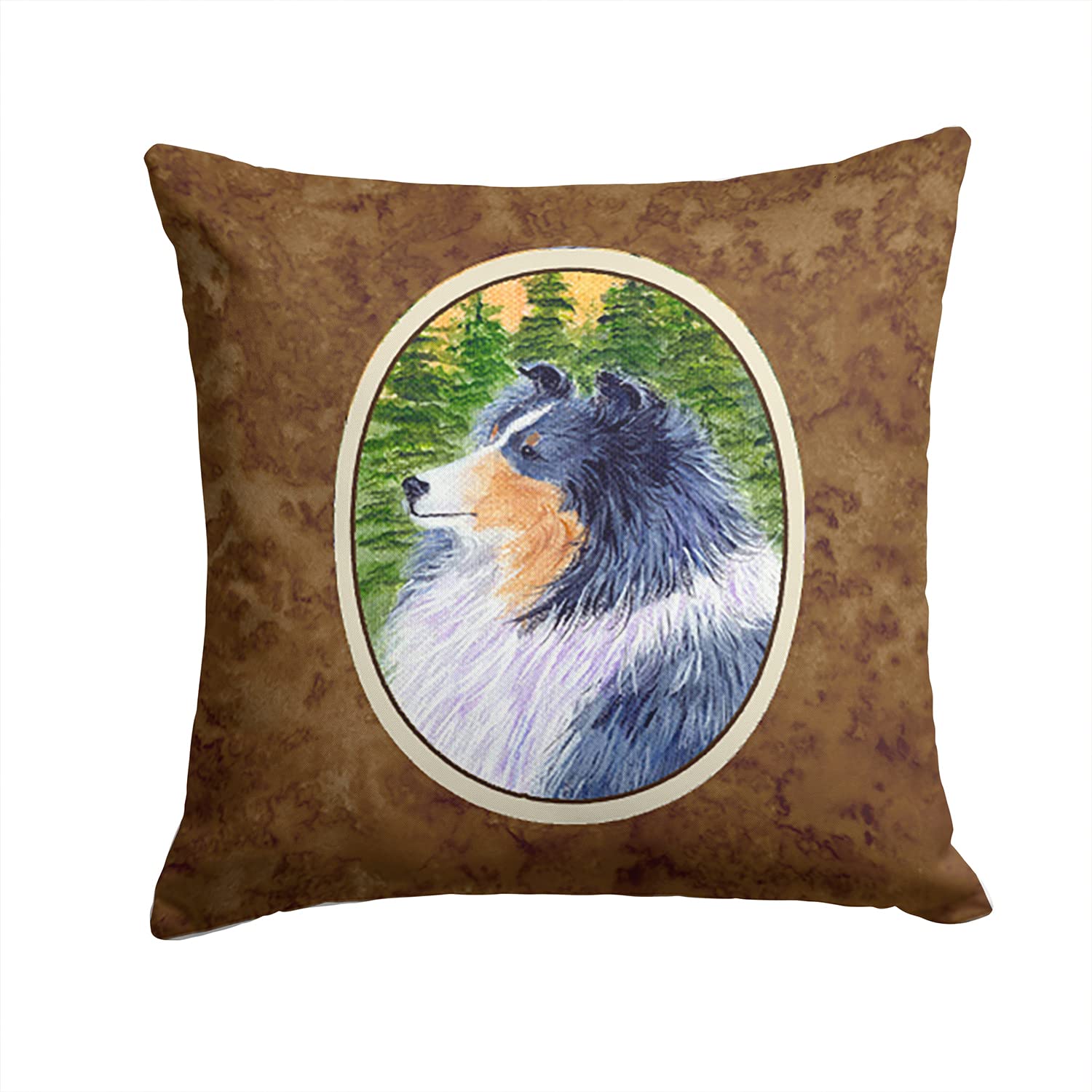 Taie d'oreiller Sheltie pour décorer un canapé cosy de salon