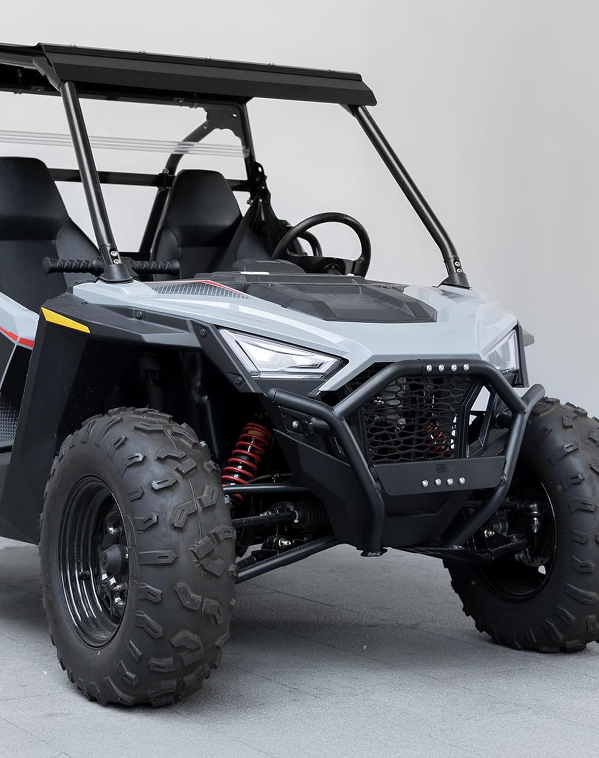 KEMIMOTO UTV Front Bumper Compatible with 2022-2026 Polaris RZR 200, Electrophoretic Finish, Pre-Drilled for Lights, Full Front Protection, Durable and Rustproof, Replaces 2884577