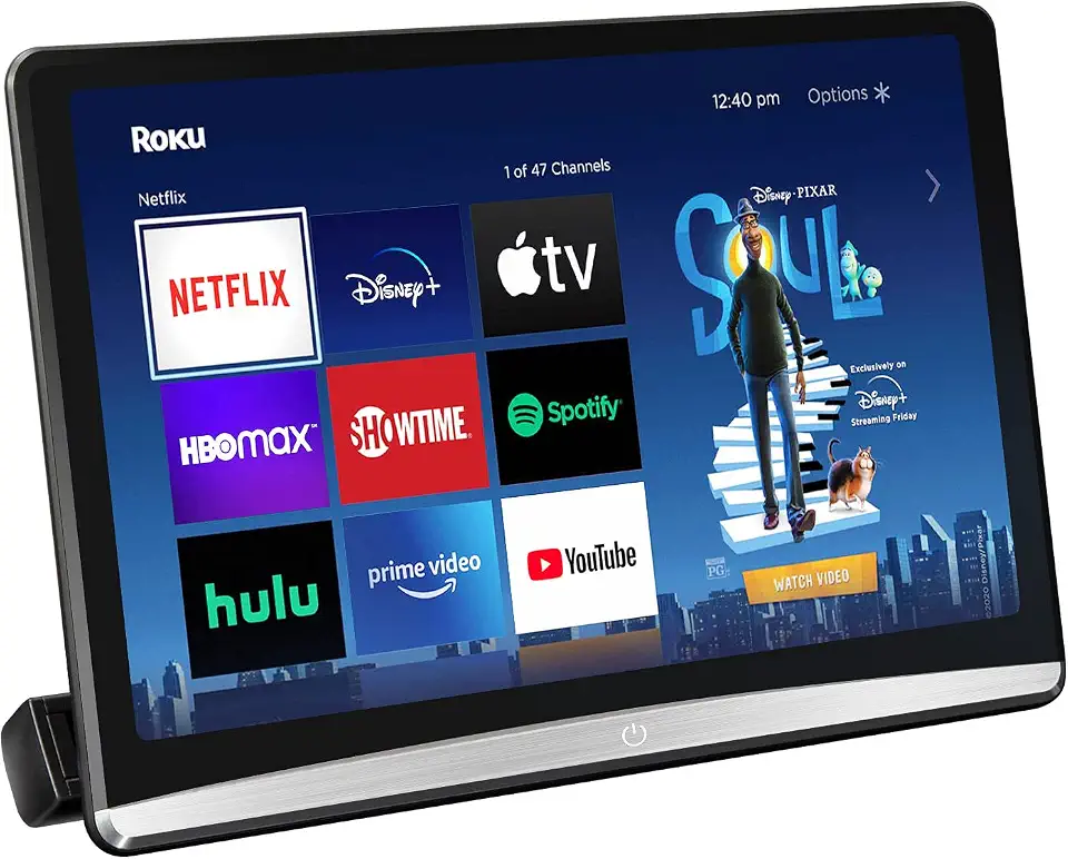 تابلت محمول 12.4 بوصة بدقة 4K نظام اندرويد 10.0 لمسند رأس مقعد خلفي، يدعم الجوال اللاسلكي بشاشة لمس بتقنية ميرور لينك مع واي فاي/بلوتوث/HDMI/USB/FM/مشغل فيديو ايربلاي رام 2G + ذاكرة تخزين 16G (1 قطعة)