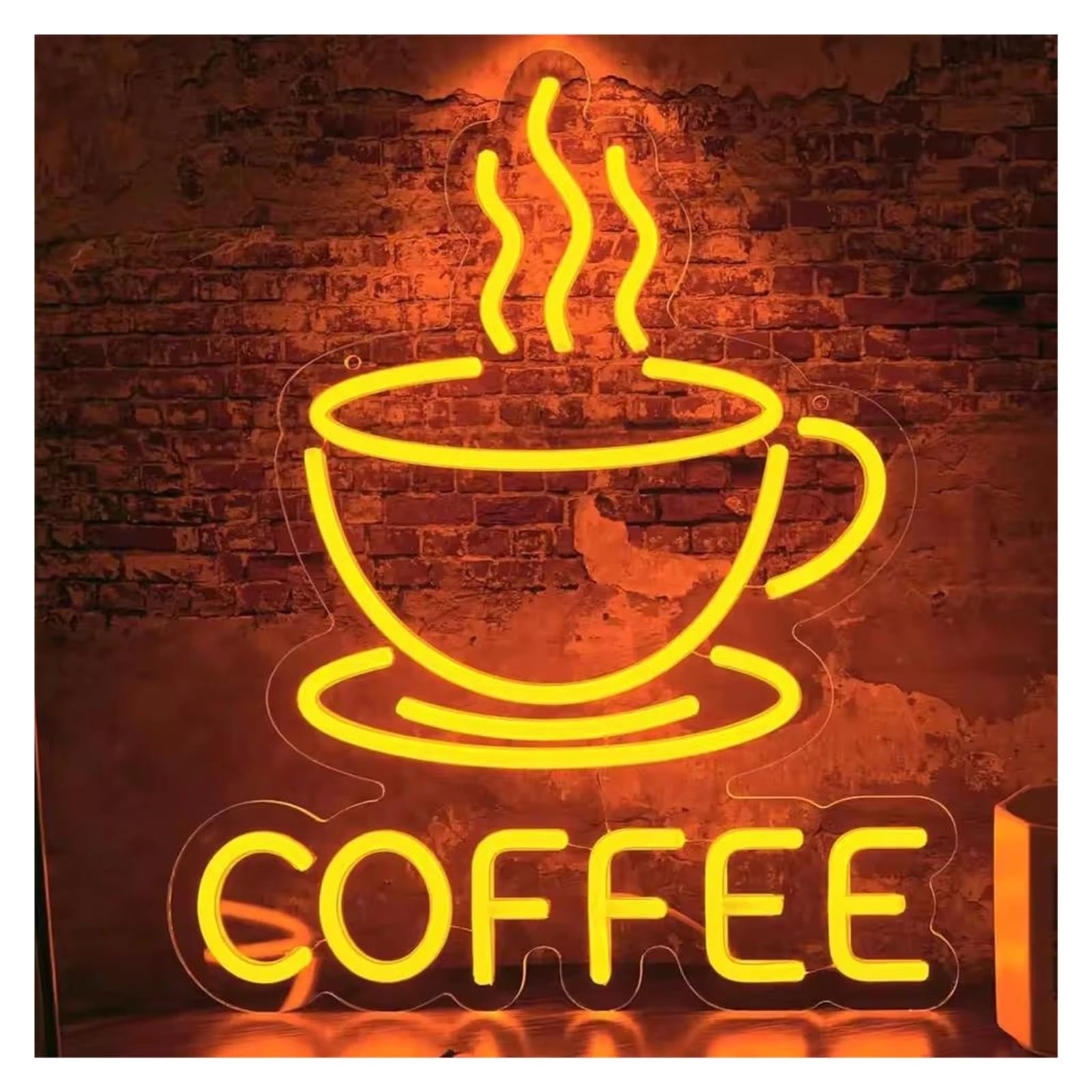 LEMST Sign Lamp Coffee Neon Sign Light for Coffee Shop Cafe Cafeteria Restaurant Luminous Business Signs Home Wall Decoration 25cmx30.7cm