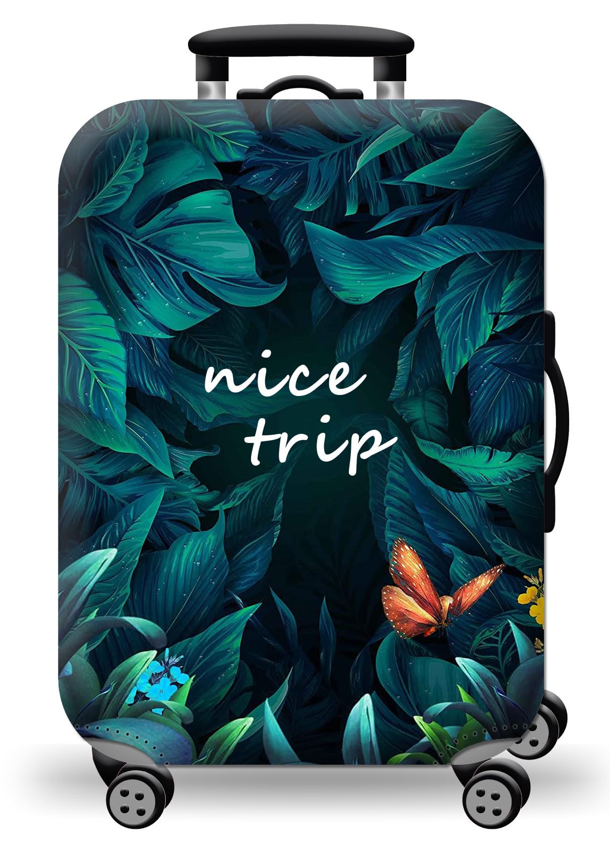 Luggage Cover Trolley Travel Covers, Washable Dust Proof Anti-Scratch Suitcase Protector (Green, XL (31"-32"))