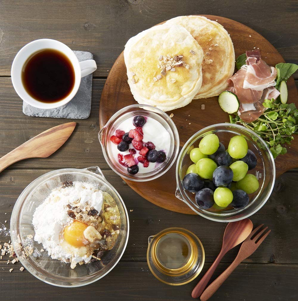 Amazon.co.jp: HARIO(ハリオ) 片口 ボウル 耐熱ガラス 4個セット