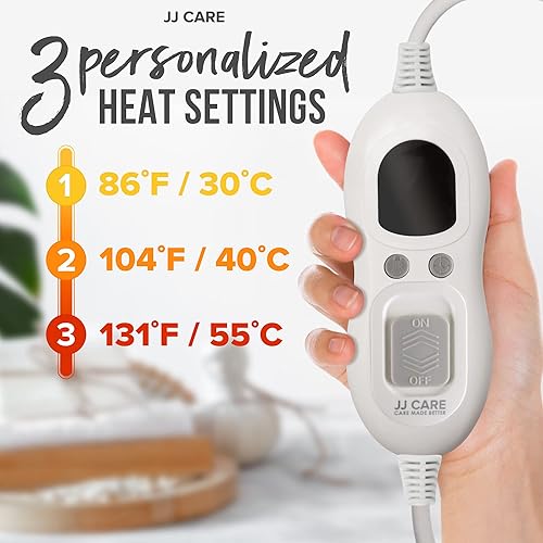 Miniatura 7 de JJ CARE Calentador de mesa de masaje de 31 x 71 pulgadas, manual de 3 controles de calor, calentador de cama de masaje con cable desmontable de 12