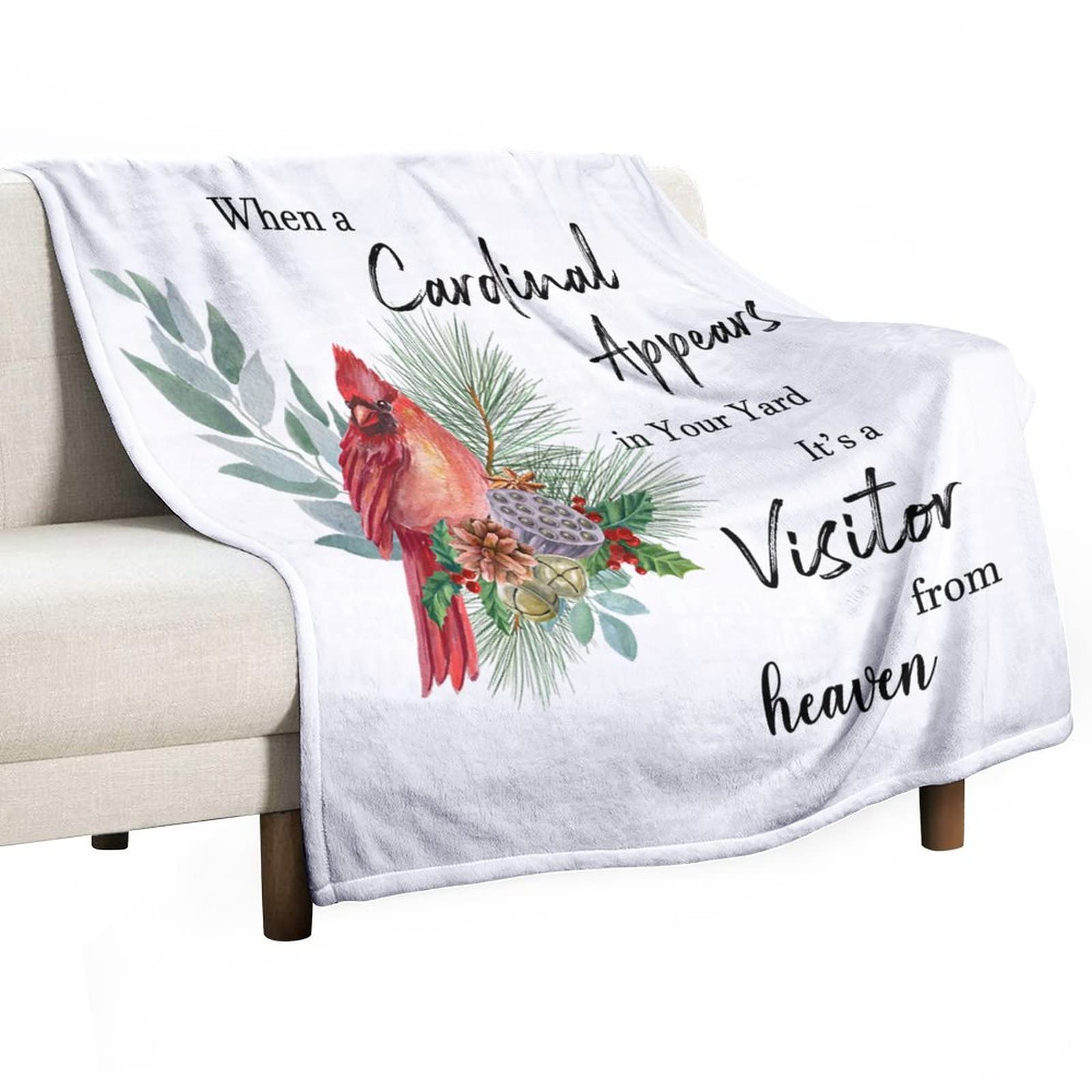 Couverture cardinal souvenir céleste plaid commémoratif
