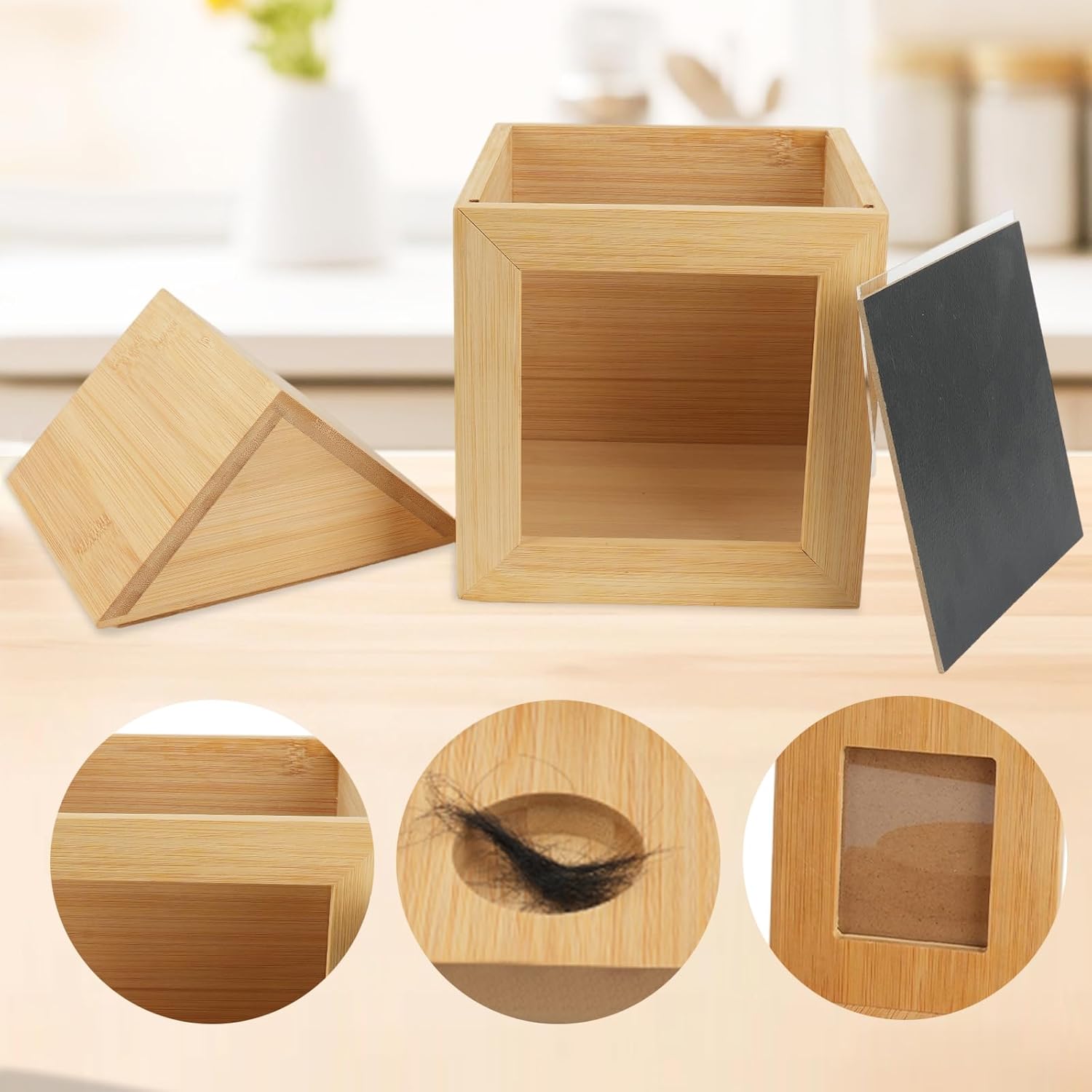 Pet Urn,Pet Memorial Box with Photo Display,Wooden Pet Urn to Collect Ashes and Hair,Dog Urns for Ashes,Pet Keepsake,for Cats Dogs or All Pets(Large Size)