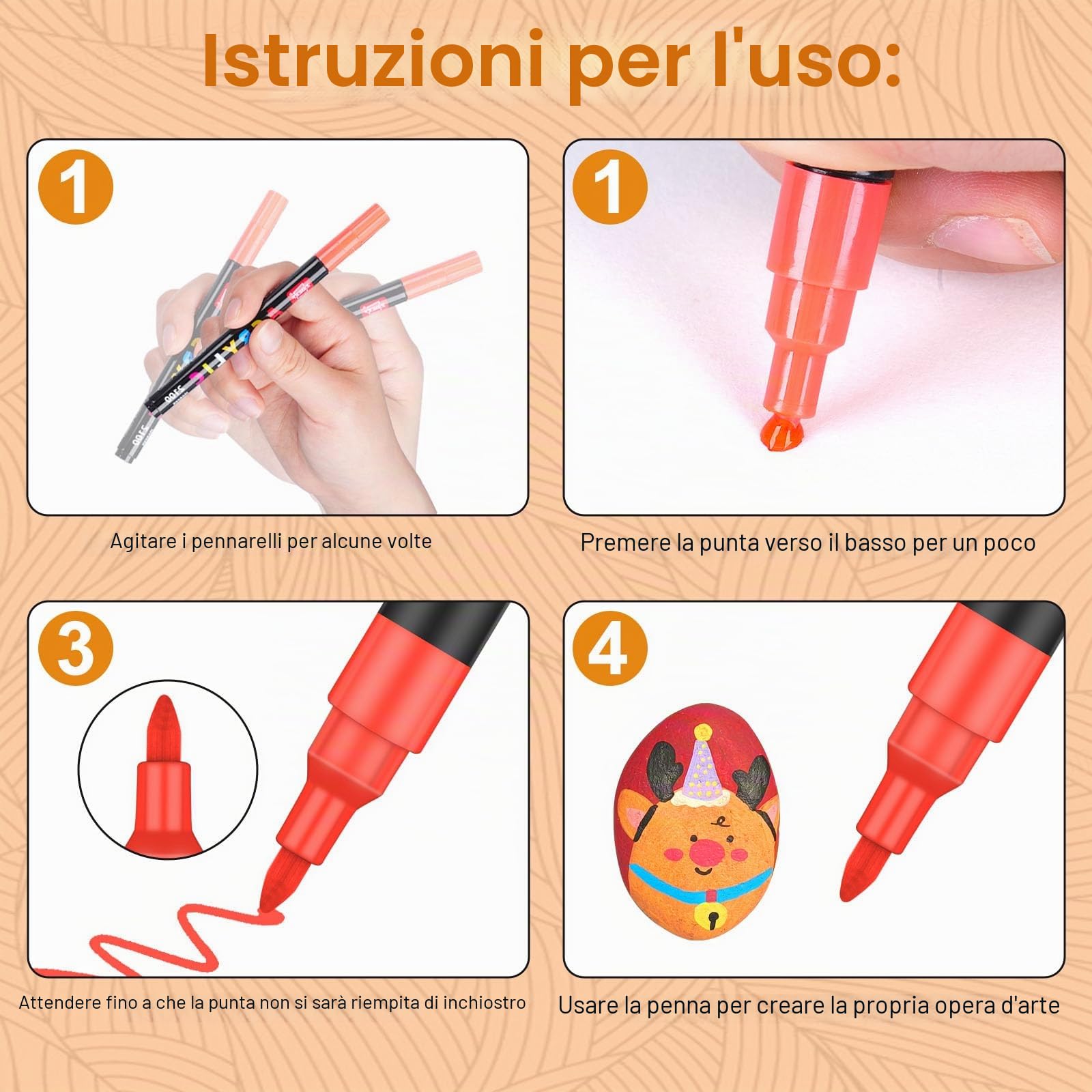 Laconile 168 Colori Acrylic Paint Markers – Pennarelli Acrilici a Punta Singola con Punte di Ricambio – Paint Pens Ideali per Pietra, Vetro, Legno, Metallo, Ceramica e Tela