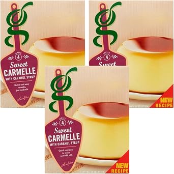 Sweet Dessert Bundle With Greens Sweet Carmelle with Caramel Syrup 70g 3 Pack