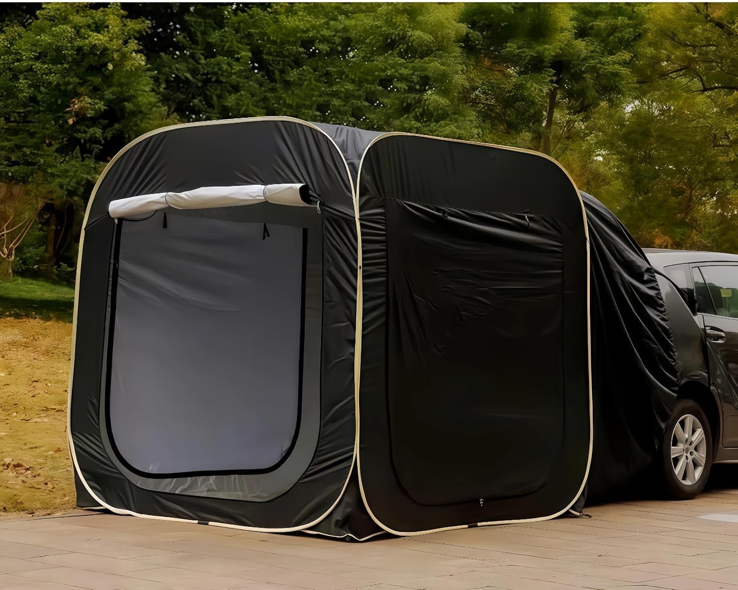 防災にもカーテールテント車につなげられるテント Amazon.co.jp: 車載テールテント SUV車キャンプテント 3-4 人用 防水