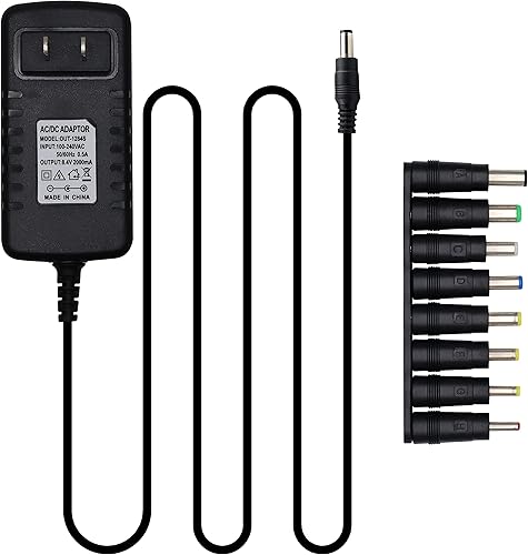 Miniatura 8 de EIKS Universal ACDC 42V 1A Adaptador de corriente Cargador de pared para 18650 batería LED tira de afeitadora cortadora Peluquera con 8 puntas