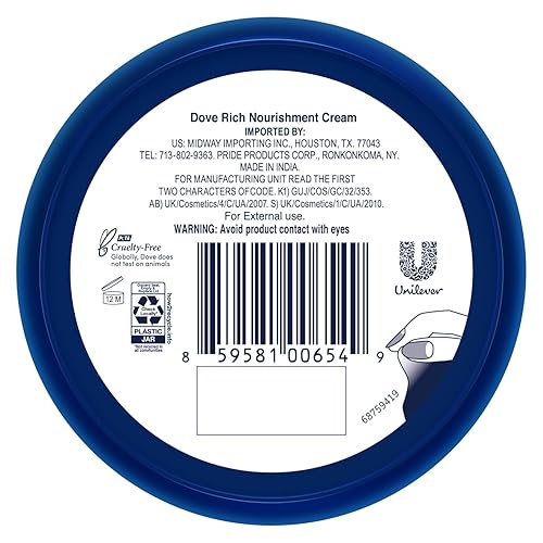 Miniatura 2 de Dove Crema nutritiva para el cuidado del cuerpo, para la cara, las manos y el cuerpo rica en crema nutritiva para la piel extra seca con 48 horas de