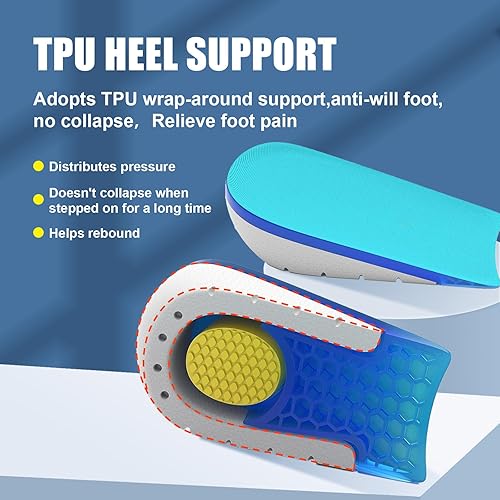 Miniatura 5 de Medio cojín que aumenta la altura, estilo para hombres y mujeres, Azul