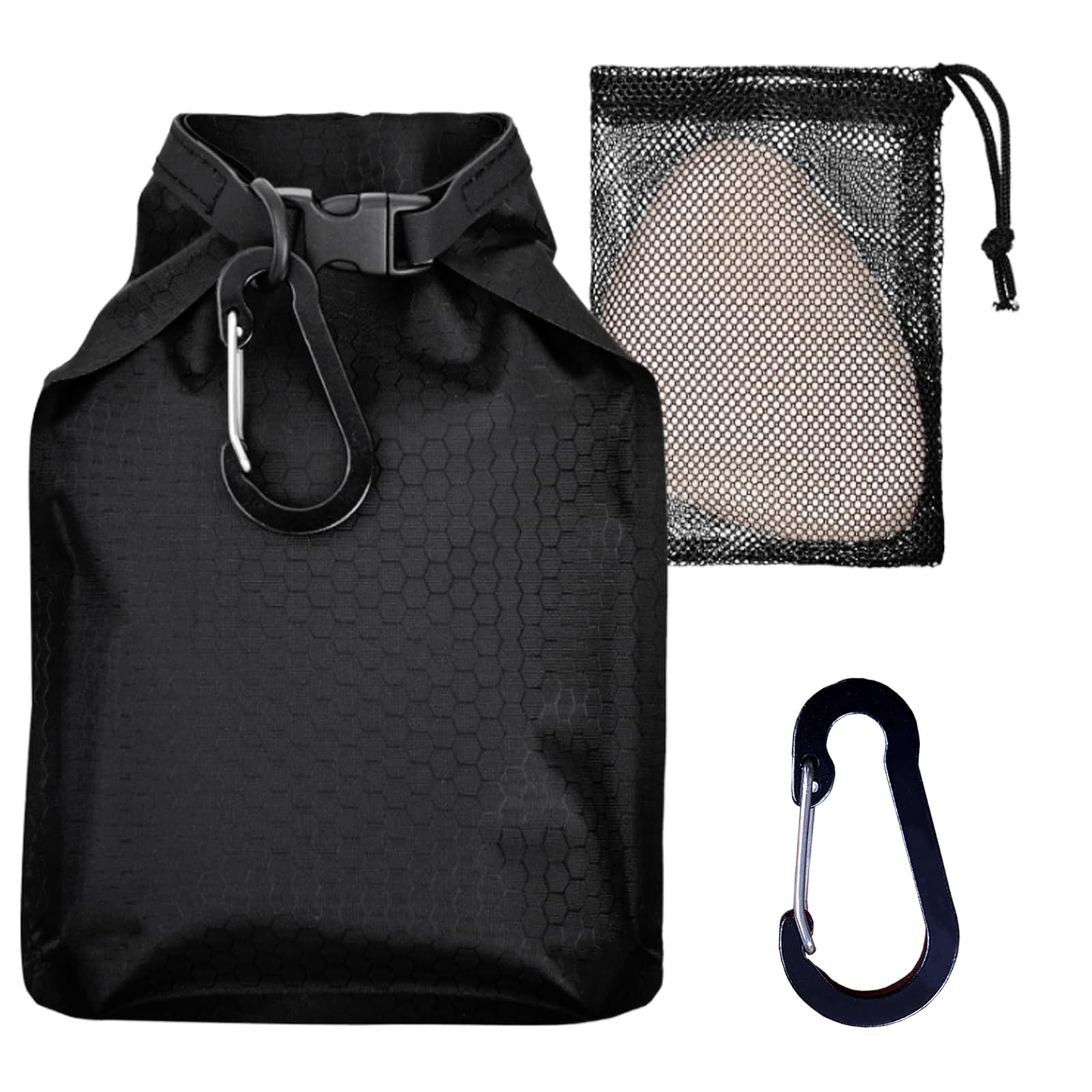Travel Soap Bag, Waterproof Leakproof Soap Bar Case with Foaming Mesh Pouch and Carabiner, Hanging Quick Drying Soap Bar Container for Travelling Camping Bath Shower Toiletries
