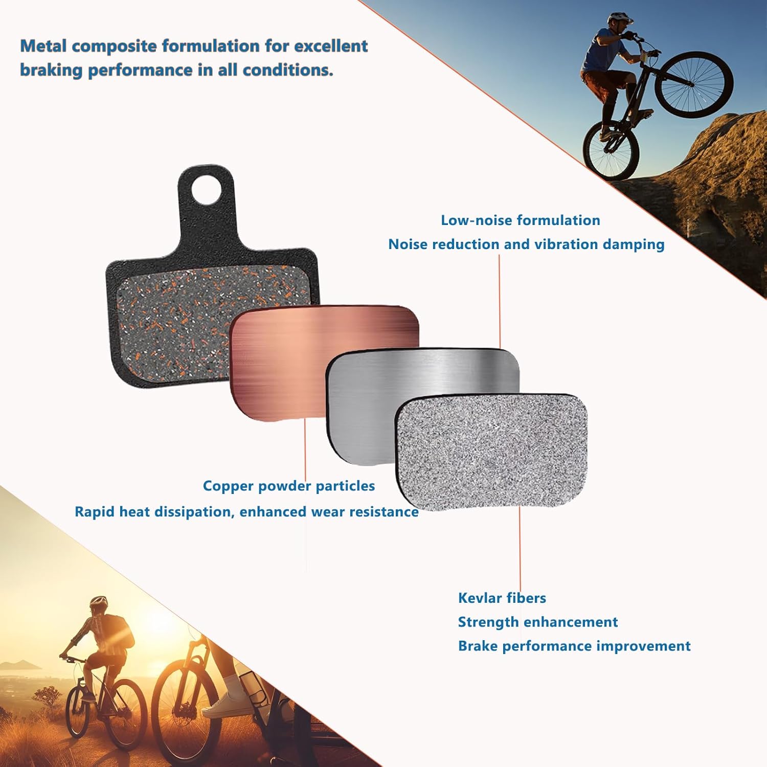 2 Pairs Bicycle Disc Brake Pads for Sram Level T/TL/TLM B1 (2020 Model) / Level Ultimate B1 (2020 Model) Force eTap AXS Avid DB1DB3 DB5 19-4