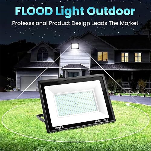 Vista 13 de Luces de inundación LED de 100 W para exteriores, luz de trabajo LED de 10000 lm con enchufe, luz blanca diurna de 6500 K, luces de seguridad Negro