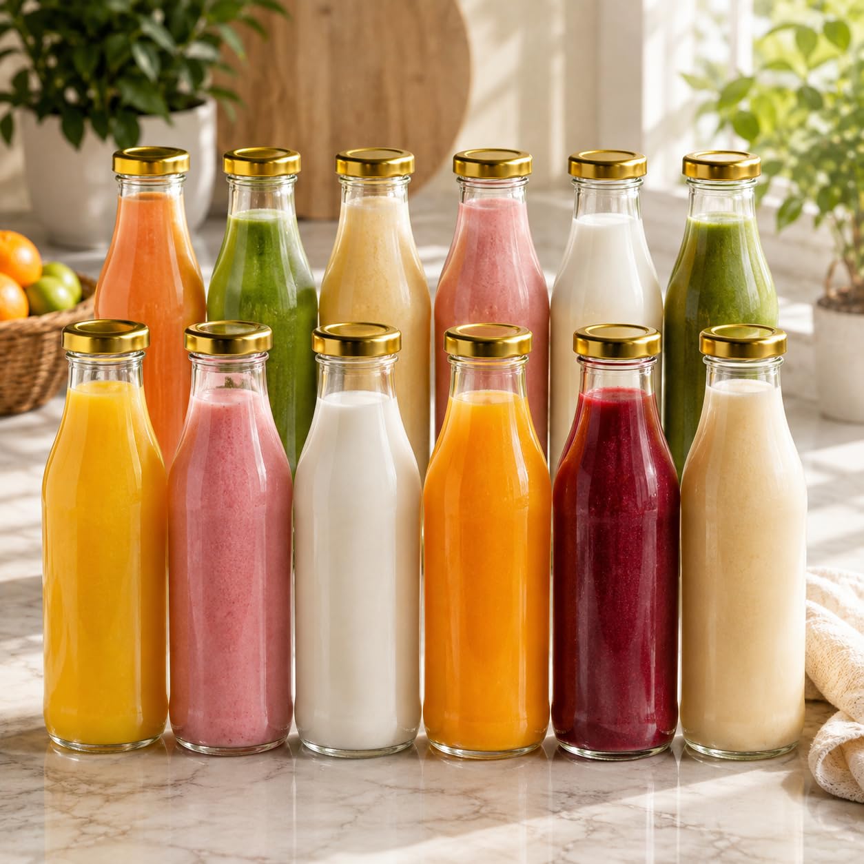 Pure Source India Glass Bottle - 1L Airtight -9