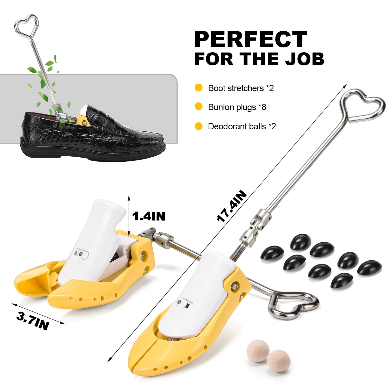 Estiradores de botas para botas vaqueras gruesas y anchas, ajustables para hombres y mujeres, empeine alto y expansor de puntera ancha