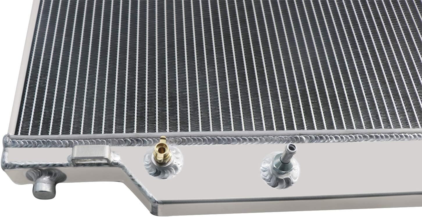 ALLOYWORKS 4 Row All Aluminum Radiator For Ford E-150 E-250 E-350 E-450 5.4 6.8L 7.3L