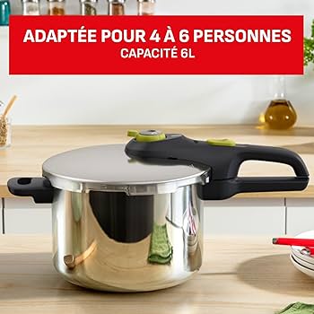 Amazon | (Silver, 1 - Pack) - Tefal Pressure Cooker Secure 5 Neo 6