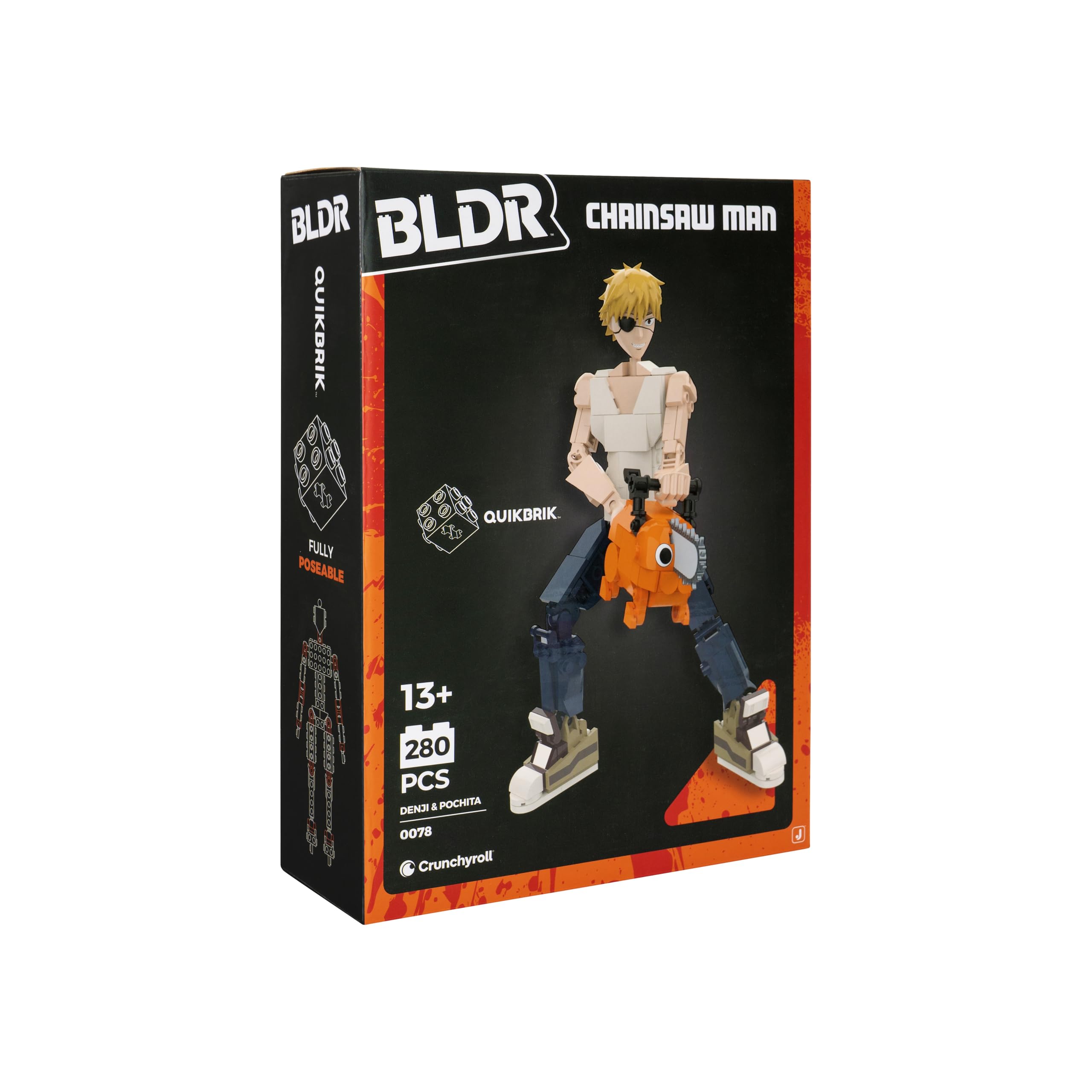 Amazon.com: BLDR Chainsaw Man Denji and Pochita Building Set - 9.5