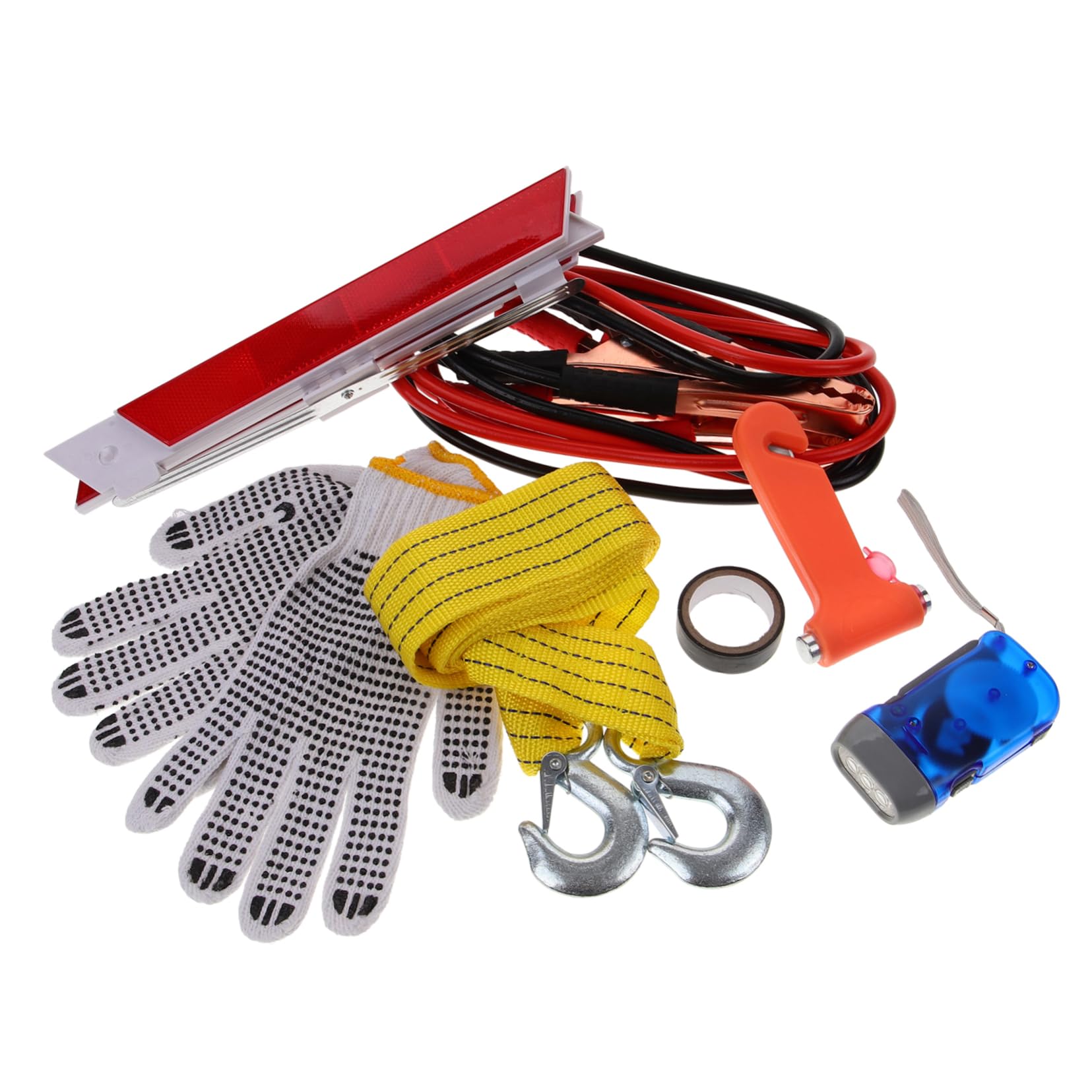 iplusmile Kit di Emergenza Auto, Assistenza Completa per Guasti e Controlli Veicolo, Utensili Abs, Gomma, Metallo e Tessuto