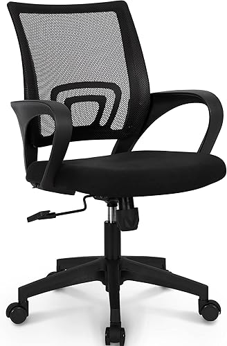 Silla de oficina de NEO Silla de escritorio de computadora para juegos Cojín ergonómico de espalda media soporte lumbar con ruedas cómodo asiento