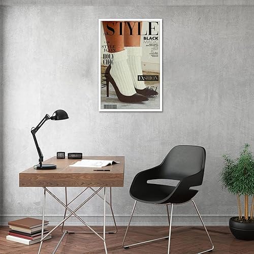 Miniatura 7 de Pósteres de revista de estilo moderno de los años 70, lienzo de tacones altos, arte de pared, con texto en inglés "I Am A Style, icono de estilo