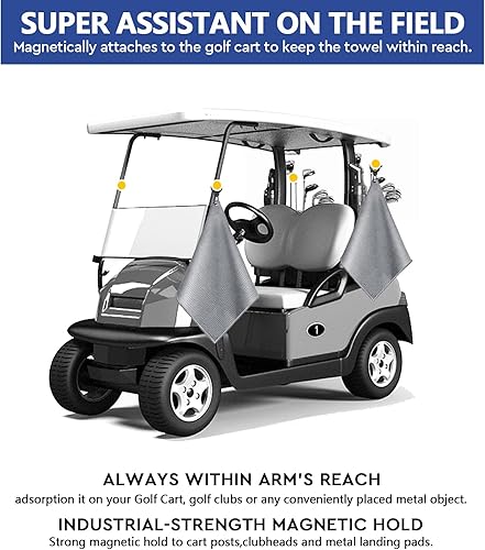 Miniatura 2 de Juego de clips magnéticos para toallas de golf, fuerte sujeción magnética, extraíble y fácil de limpiar, regalo de golf para hombres