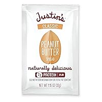 Vista 1 de Justins Classic Peanut Butter Singles, 1.15 onzas, (el paquete puede variar)
