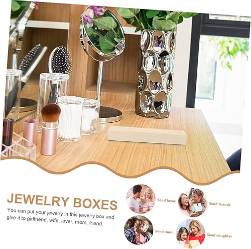 Miniatura 8 de STAHAD Caja de joyería portátil Caja de anillo Anillo Bix Cajas Decorativas Tapa deslizante Joyero de madera Caja de joyería decorativa Caja de
