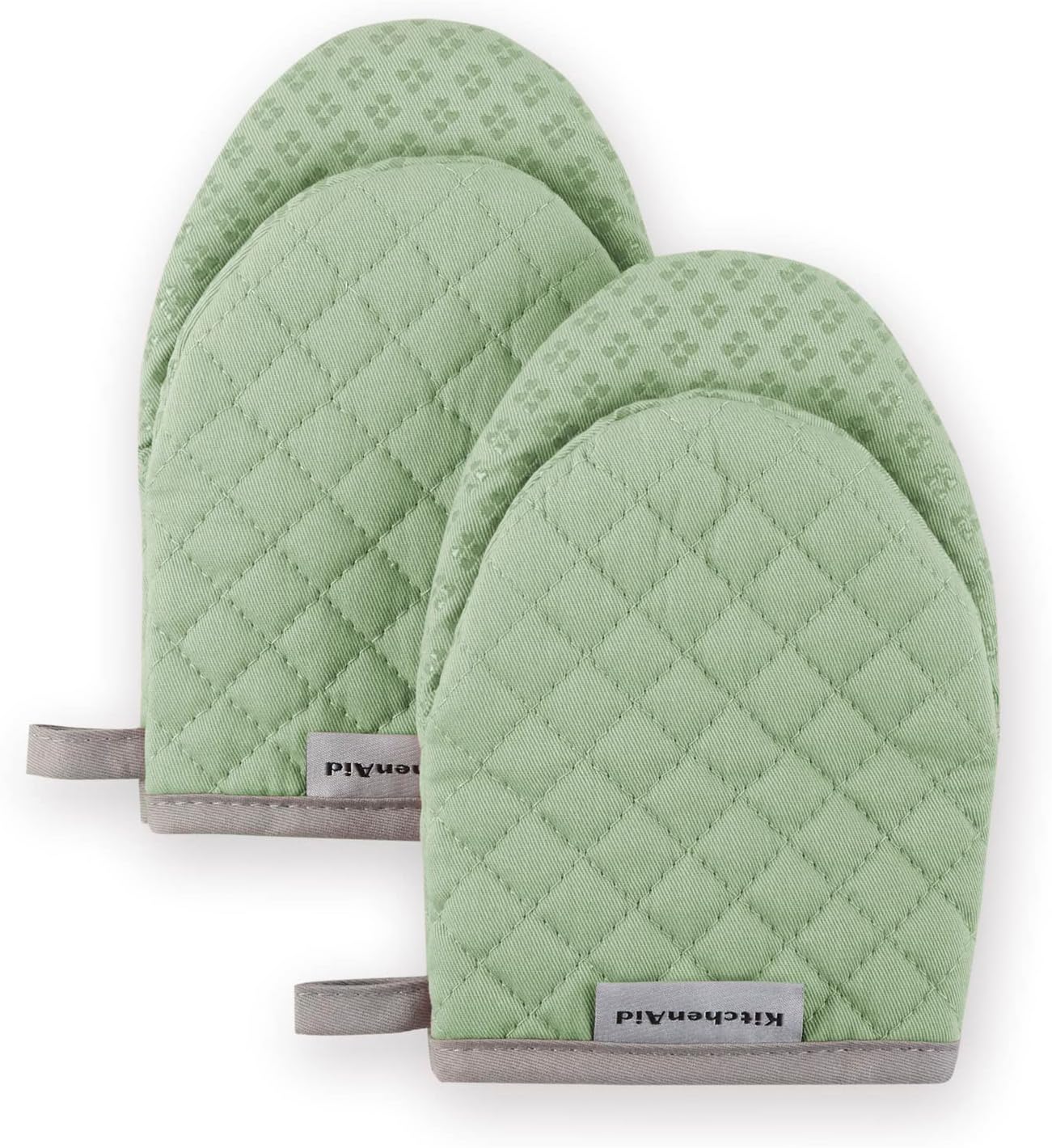 Asteroid Mini Oven Mitt Set, 5.5"x8", Pistachio, 2 Piece