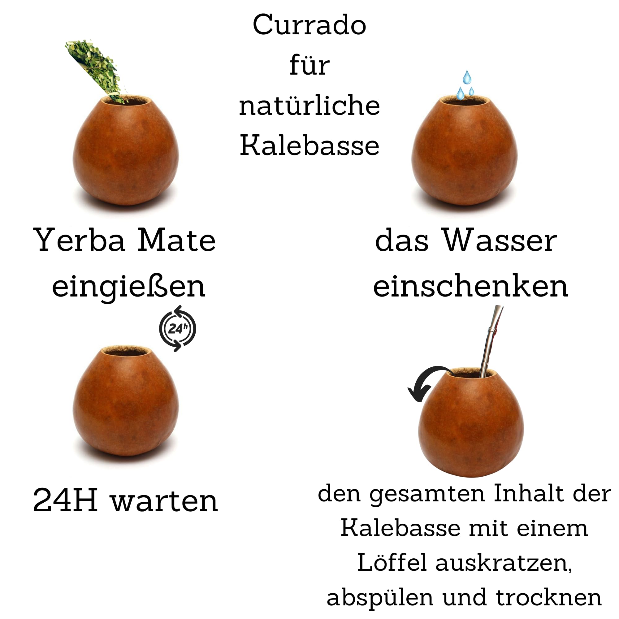 Yerba Mate Tee Set - Yerba Mate Yacuy TIPO P.U.1 3x1kg / 3kg / 3000g– Mate im uruguayischen Stil und Mateine mate-tee mit Guarana und Fruchtzusatz 50g - yerba loose leaf