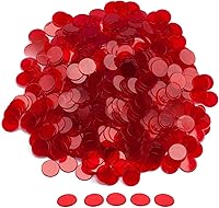 Vista 16 de GSE Games & Sports Expert Chips de bingo multicolor, 5,000 piezas de chips de conteo transparentes de alto contraste de 3/4 pulgadas