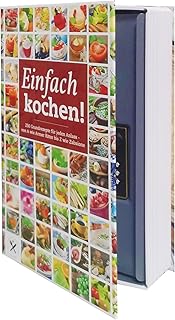 KH-Security Kochbuch-Safe - Geldversteck Geheimversteck Geheimfach Tresor Safe aus Aluminium mit dreifachem Zahlenkombinationsschloss