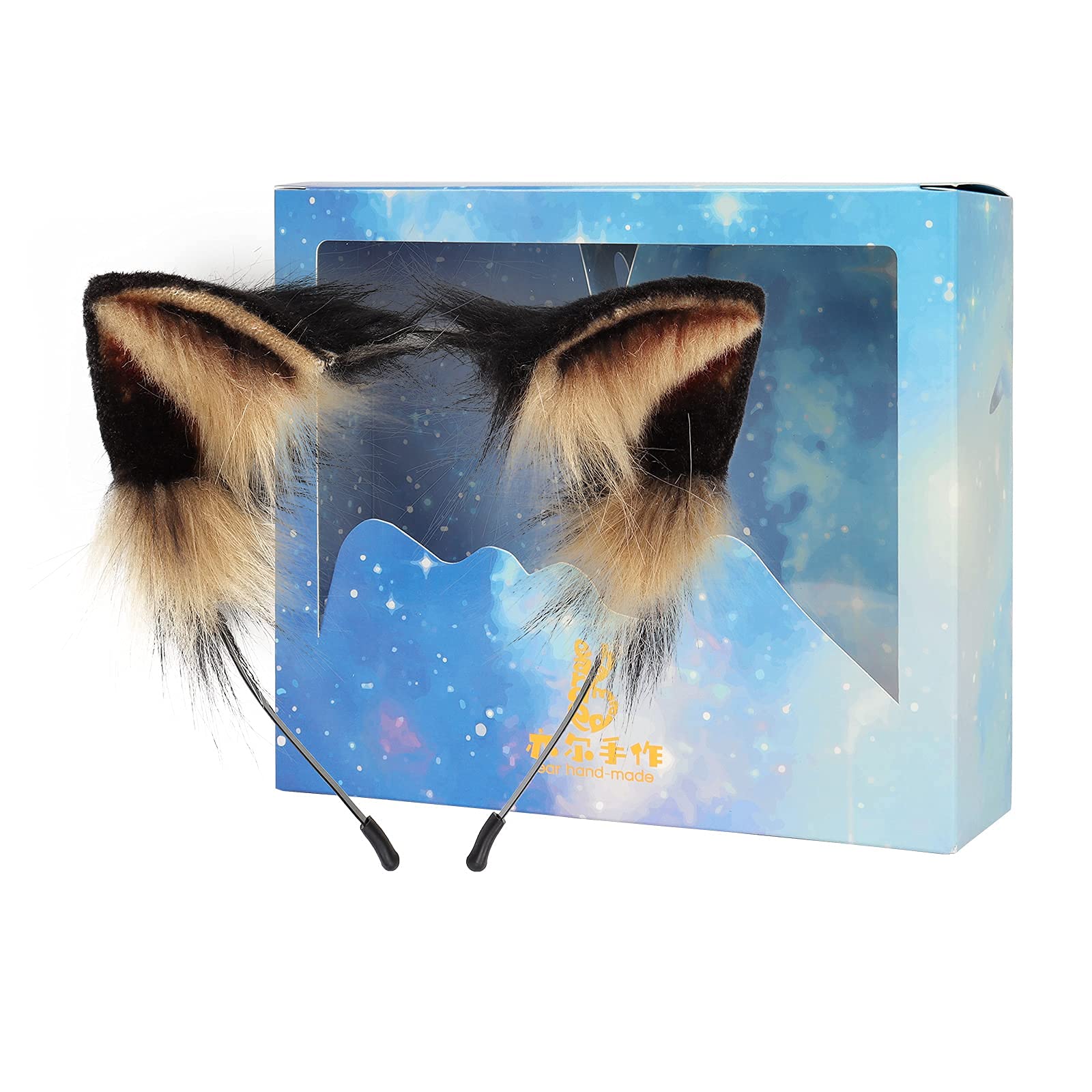 AdolalaCat Fox Wolf Ears Faux Fur Animal Anime Headband for Halloween Party Costume AccessoryClimatePartner certified