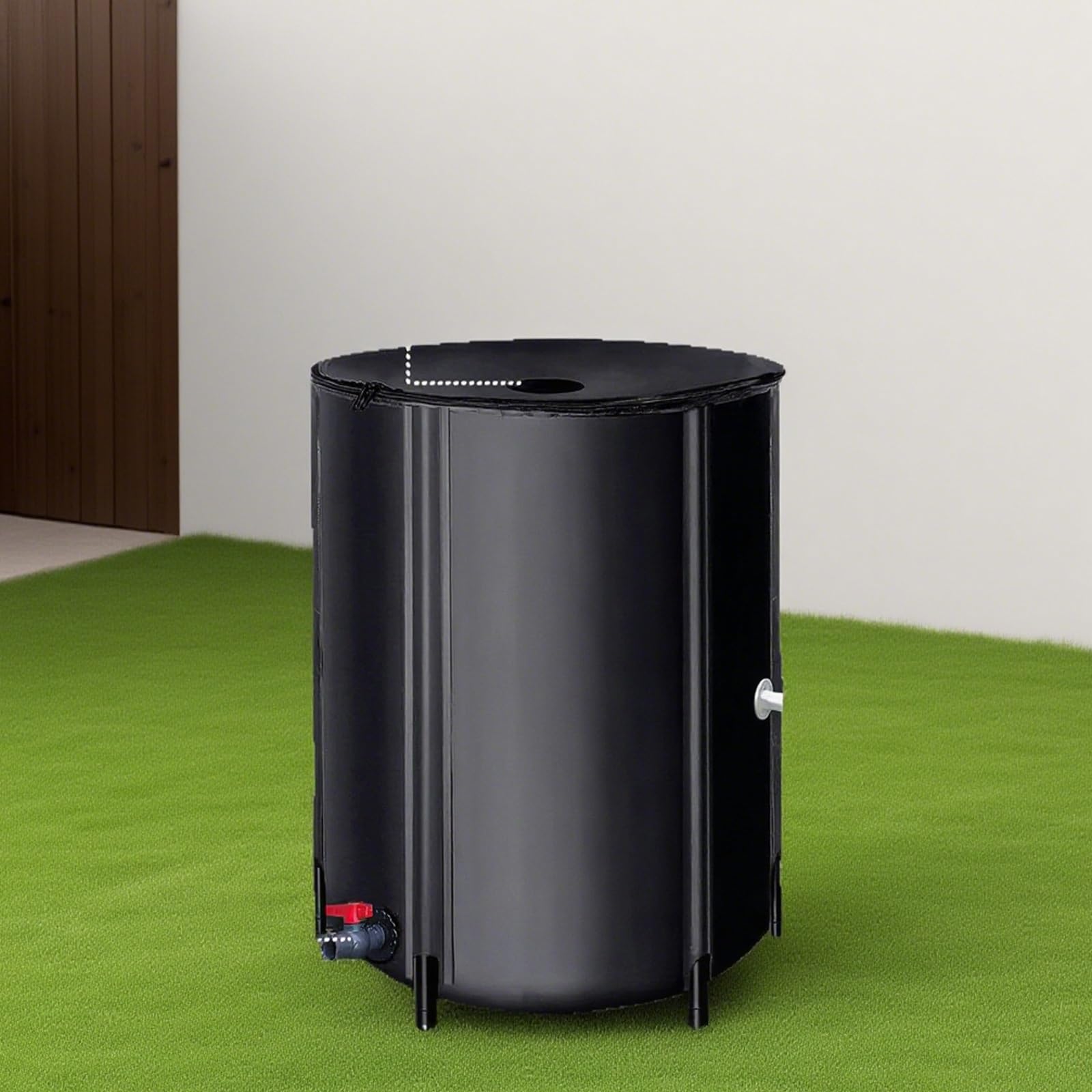 serbatoio per l'acqua piovana, Tessuto ispessito, filtrazione a rete, struttura stabile e durevole, adatto a molteplici scenari(Green,1000L)