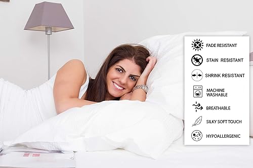 Miniatura 5 de Para todas las estaciones  Lujoso edredón de algodón egipcio de 800 hilos, tamaño Cal-King, 110 x 98, 1 pieza, relleno de microfibra de 500 GSM,