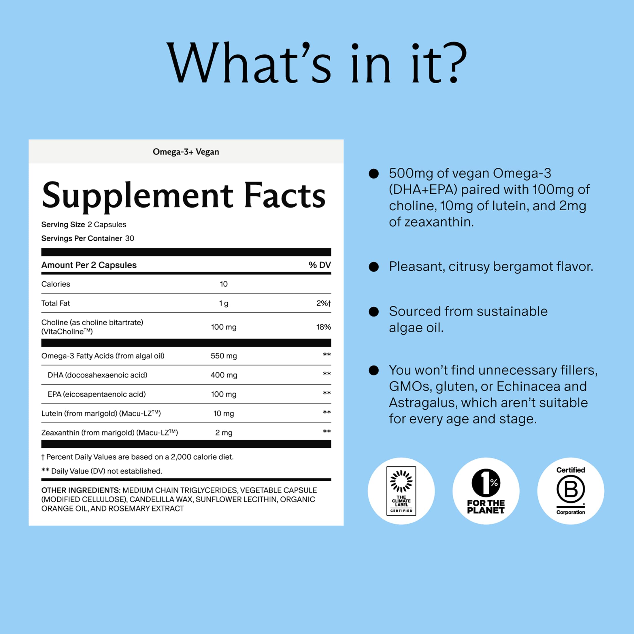 Needed. Prenatal Omega-3, 1000mg DHA, 1000mg EPA, 30-Day Supply — Amazon image 2