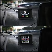 Vista 2 de X AUTOHAUX 2.2 Pulgadas Mini HUD Head Up Display para Coche Tablero Velocímetro Digital Multifunción Pantalla de Datos Alarma de Error TFT LCD
